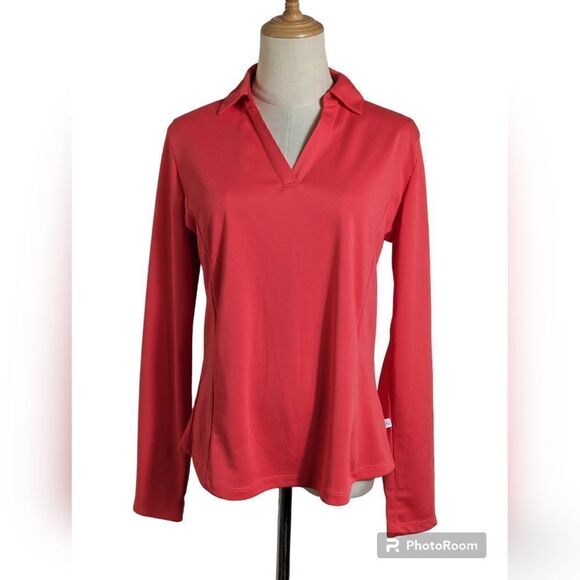 Lady Hagen Red Long Sleeve Golf Sports Top - Picture 1 of 6